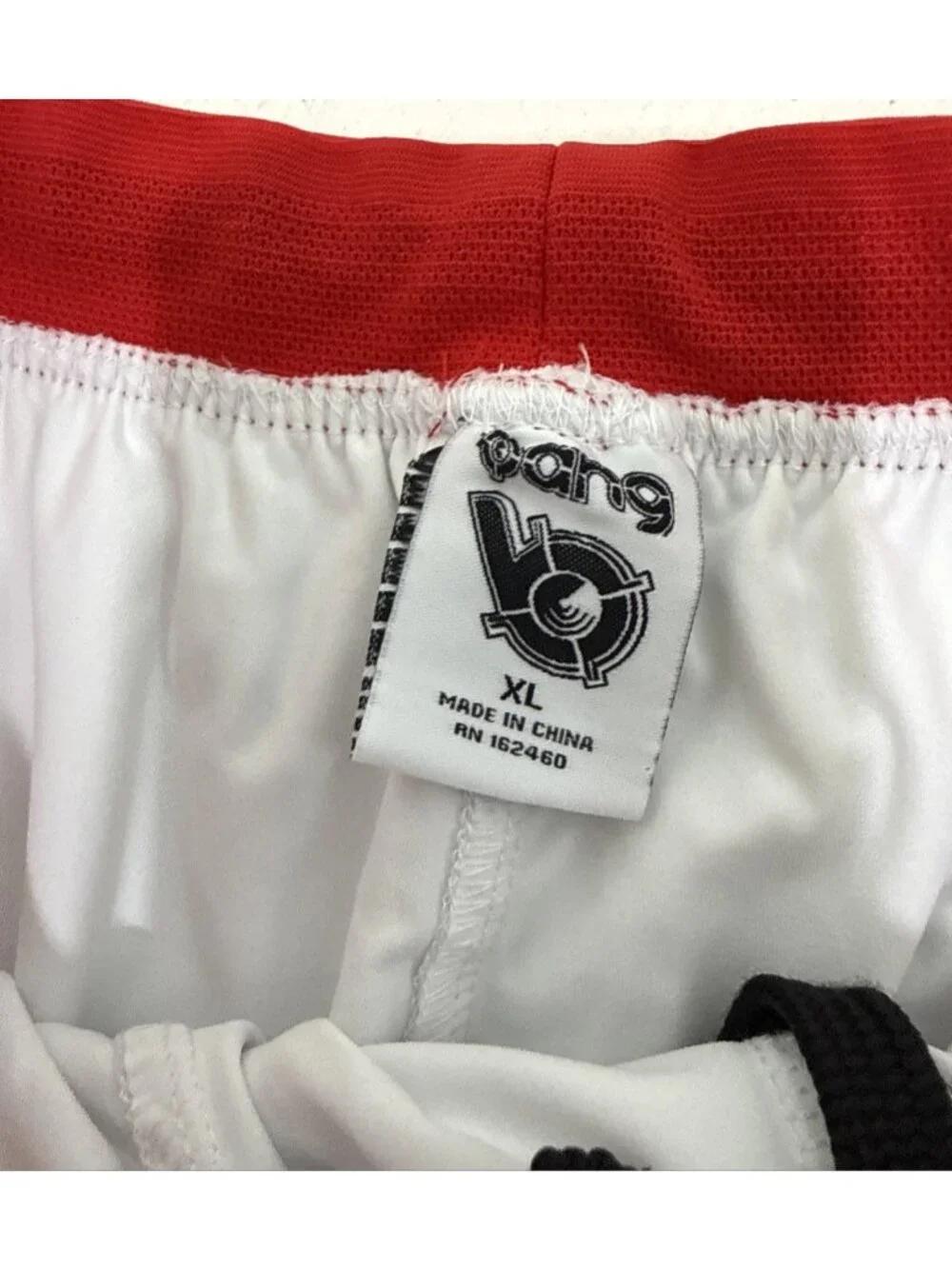 Bang Energy Drink Shorts White Red Running Elastic Waist Zip Pockets Mens XL